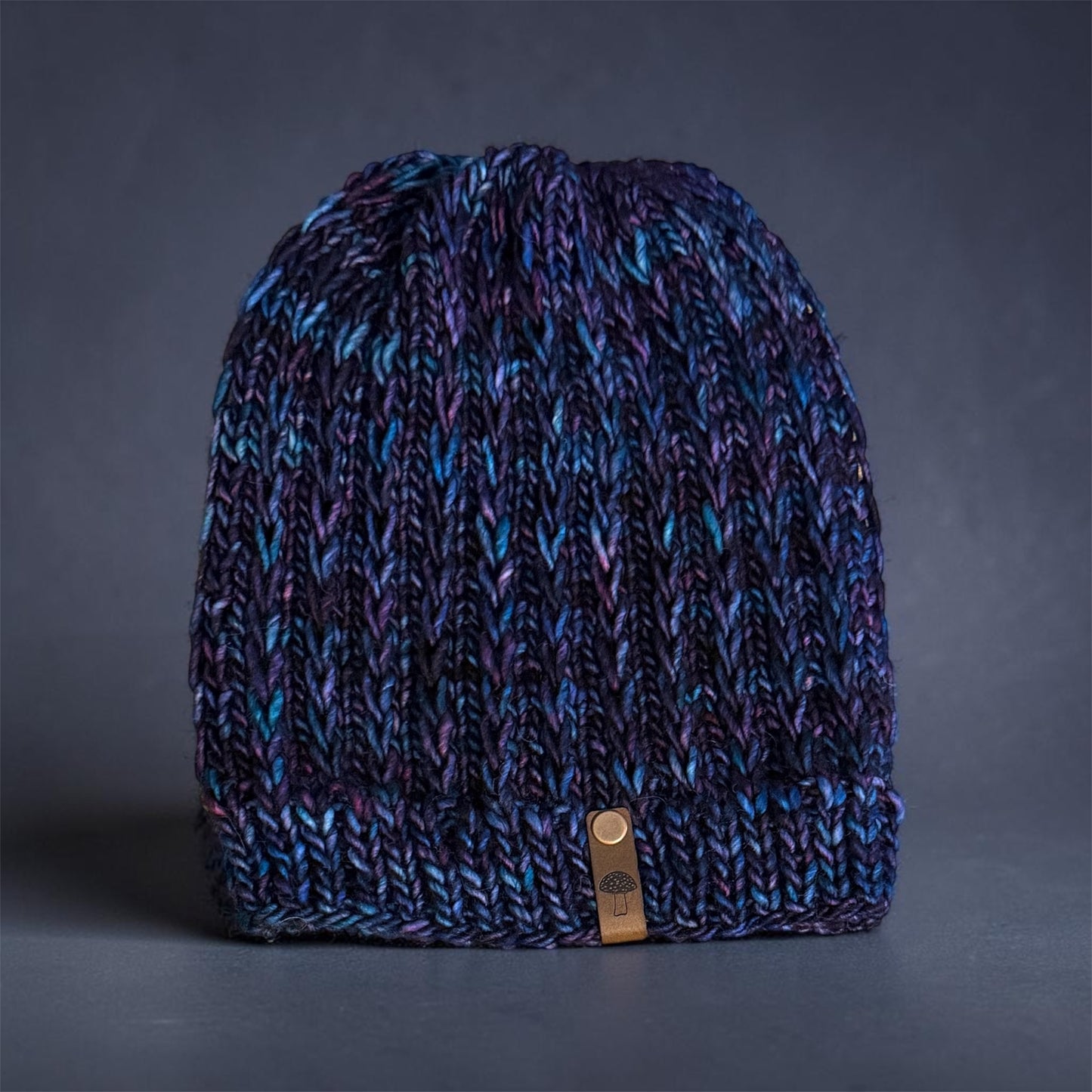 Wheat Chain Beanie, Lightweight, Blue / Violet
