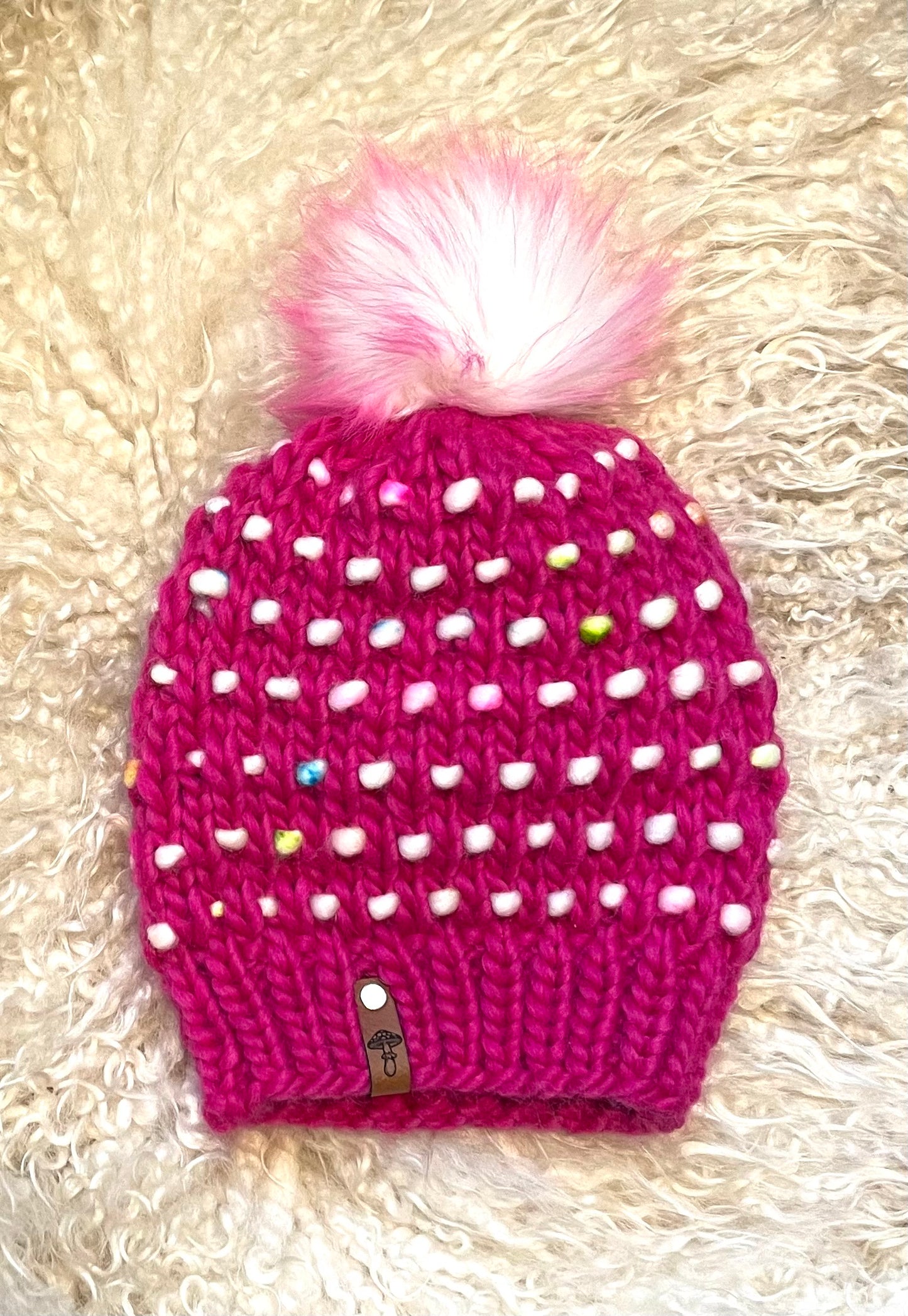 Custom Knit Natural Fiber Beanie, Kids Size