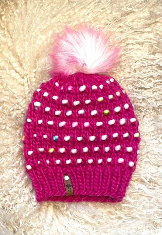 Custom Knit Natural Fiber Beanie, Kids Size