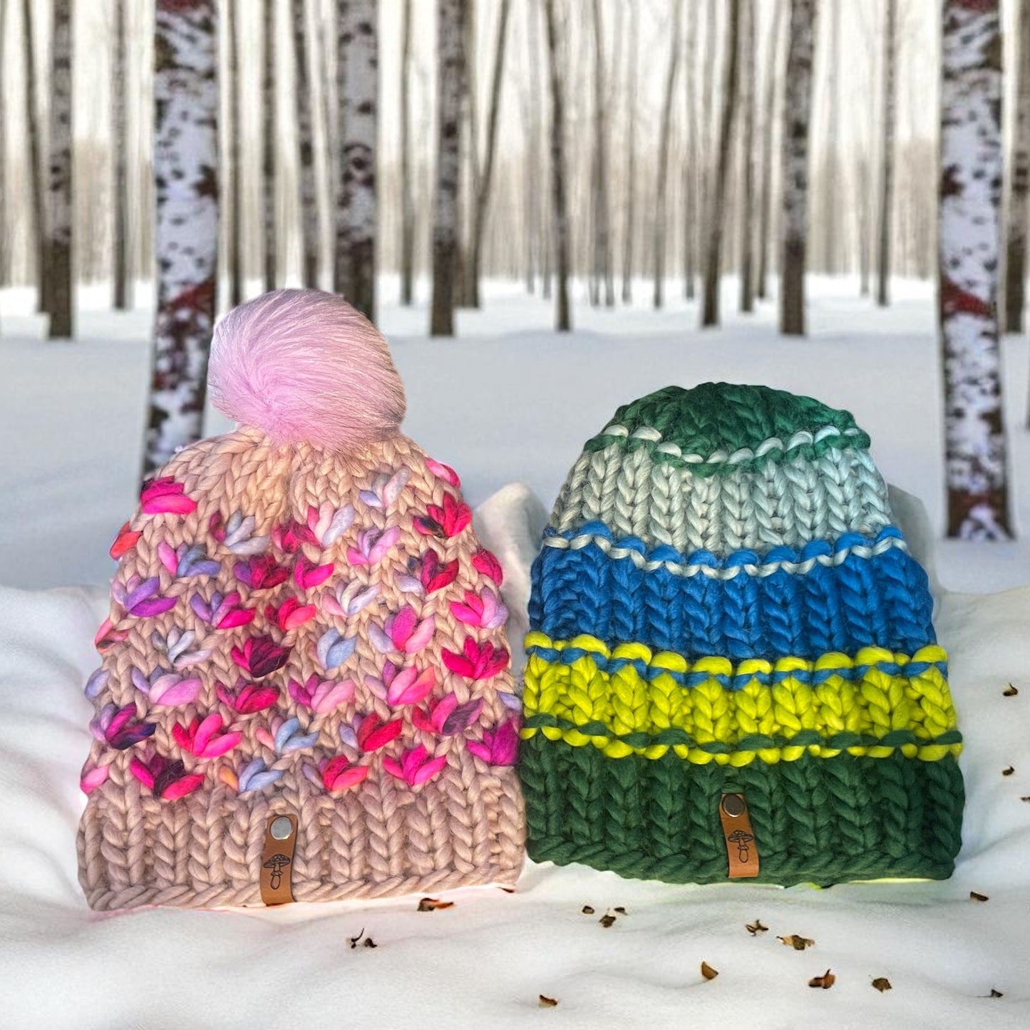 Custom Knit Natural Fiber Beanie, Kids Size