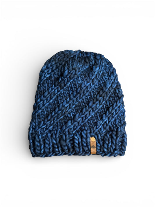 Estuary Knit Beanie, Super Bulky, Blue