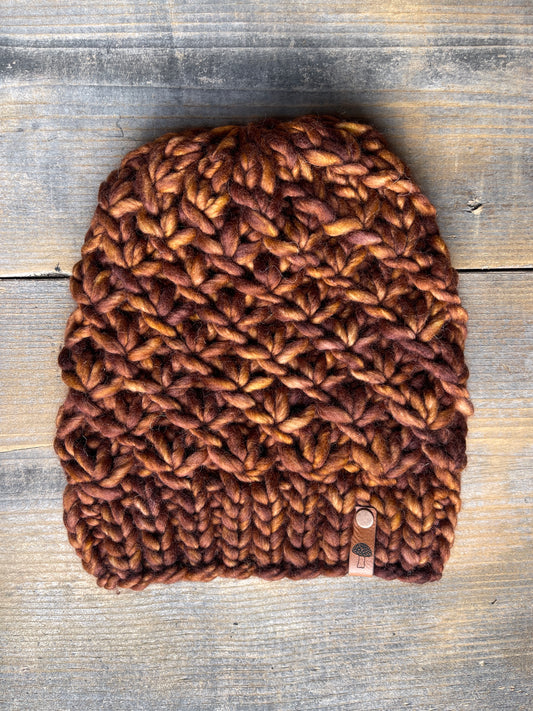 Seasons Knit Beanie, Super Bulky, Caramel