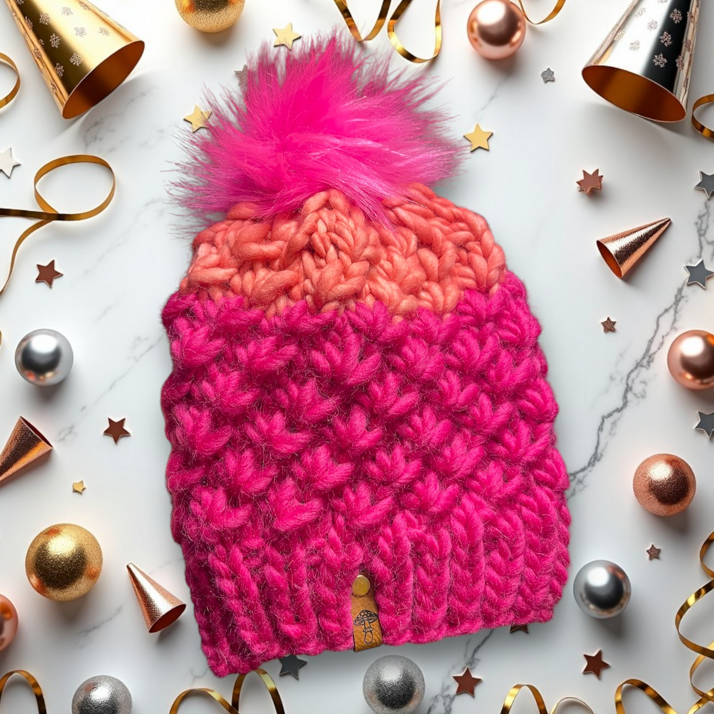 Custom Knit Natural Fiber Beanie, Kids Size