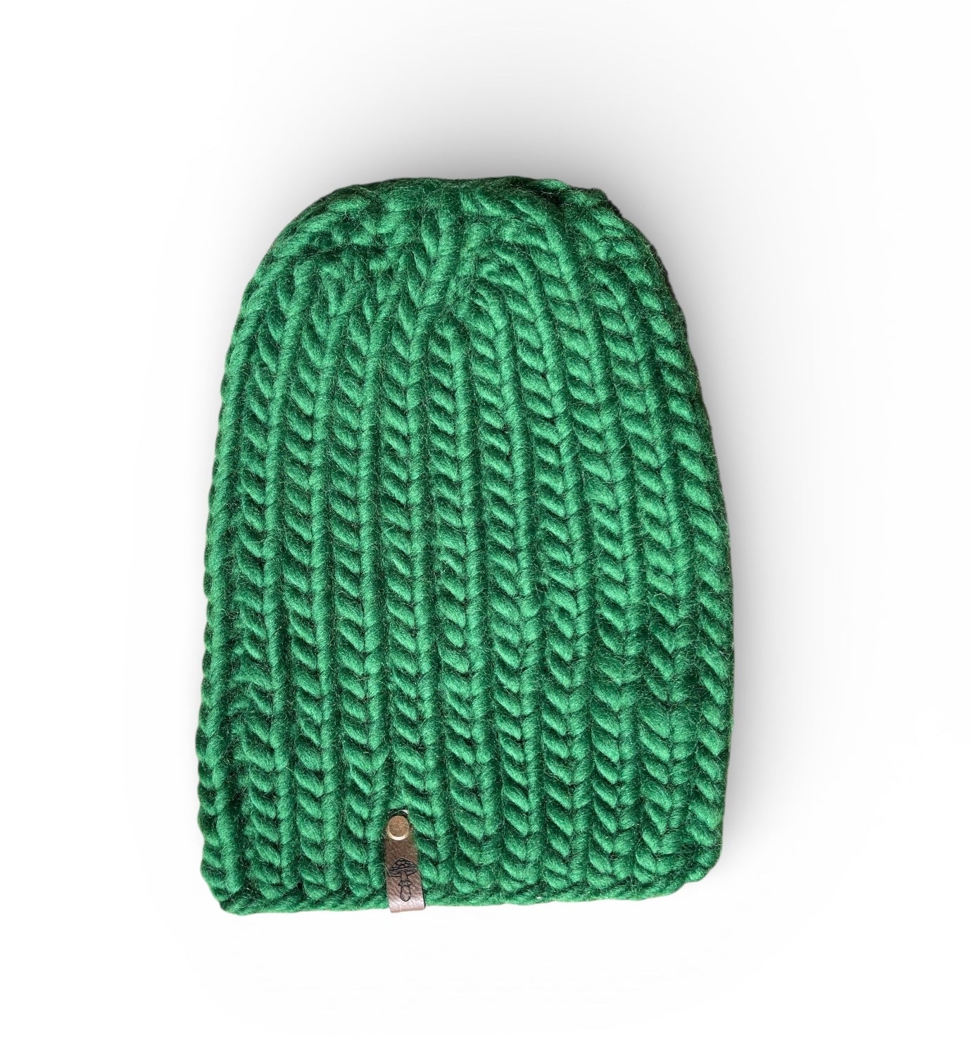 Classic Foldover Knit Beanie, Super Bulky, Emerald