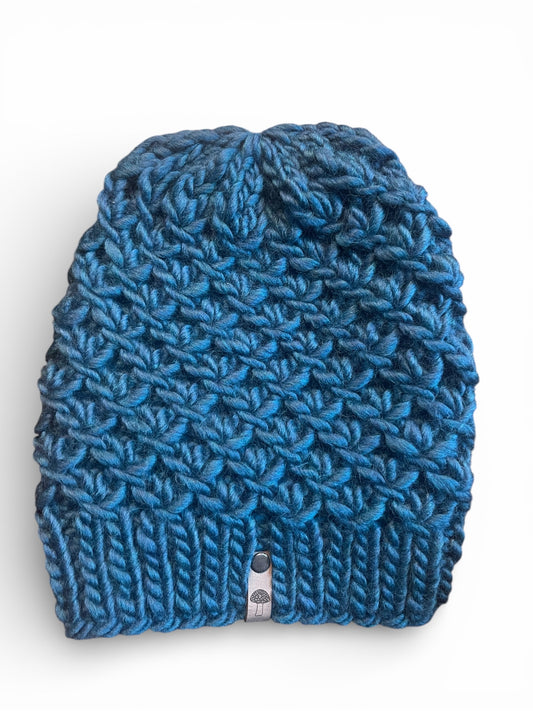 Seasons Knit Beanie, Super Bulky, Blue