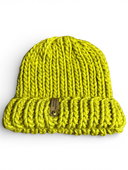 Classic Foldover Knit Beanie, Super Bulky, Lichen