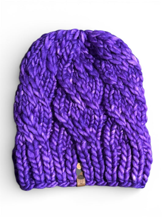 Zephyr Knit Beanie, Super Bulky, Jacaranda
