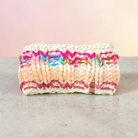 Purly Stripes Headband, Multi White /Pinks
