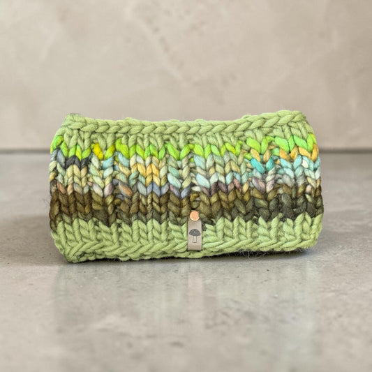 Purly Stripes Headband, Multi Green