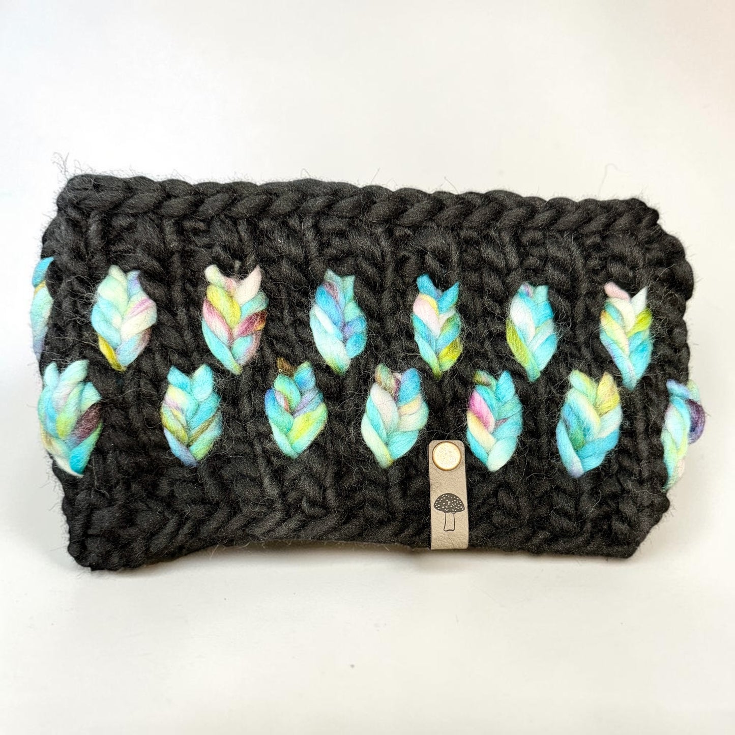 A New Leaf Headband, Black and Multi Green / Blue