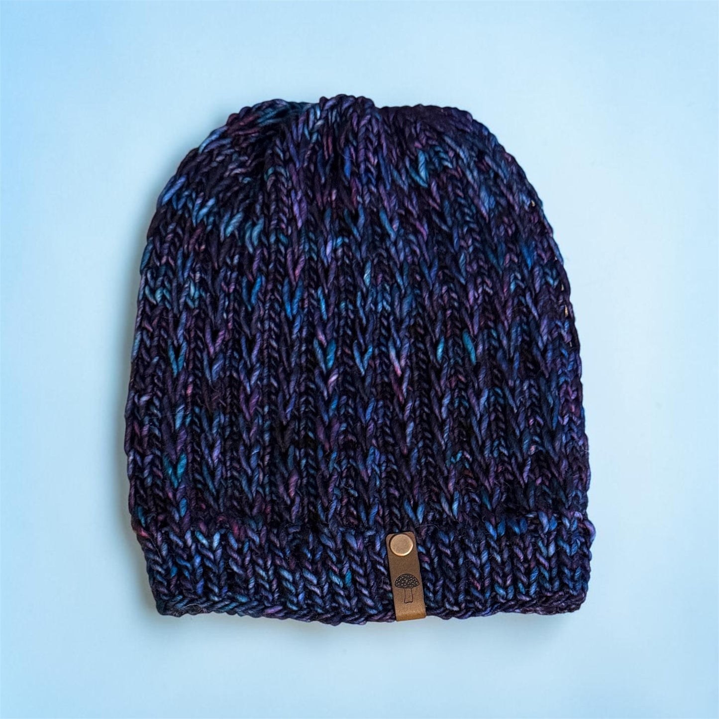 Wheat Chain Beanie, Lightweight, Blue / Violet