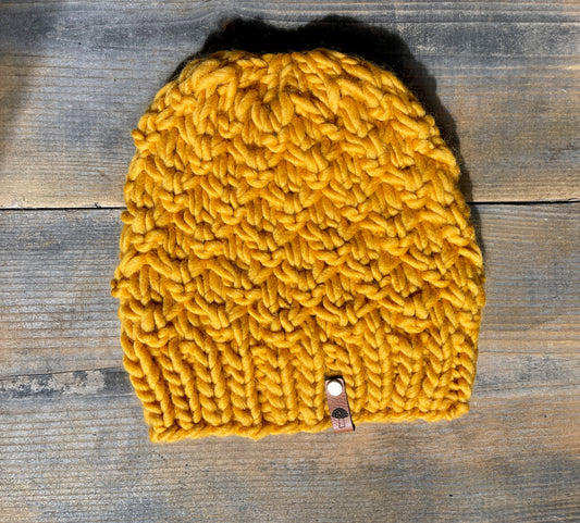 Arbor Knit Beanie, Super Bulky, Marigold Yellow