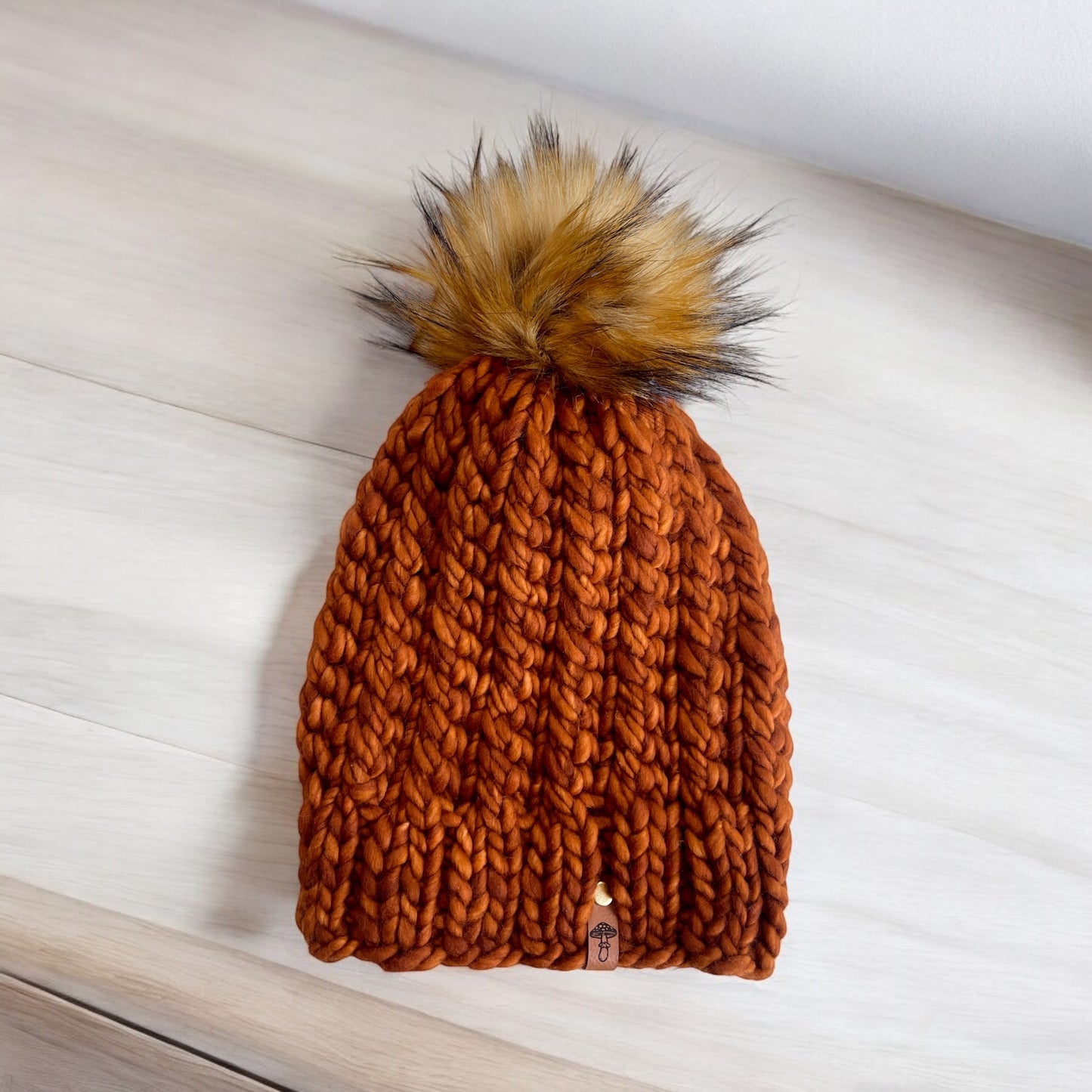 Custom Knit Natural Fiber Beanie